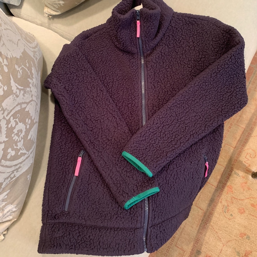 J Crew Zip-up Jacket In Polartec Fleece